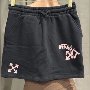 Off White Paint Script Skirt Size 12